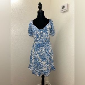 Blue/White Purple Snow Floral dress